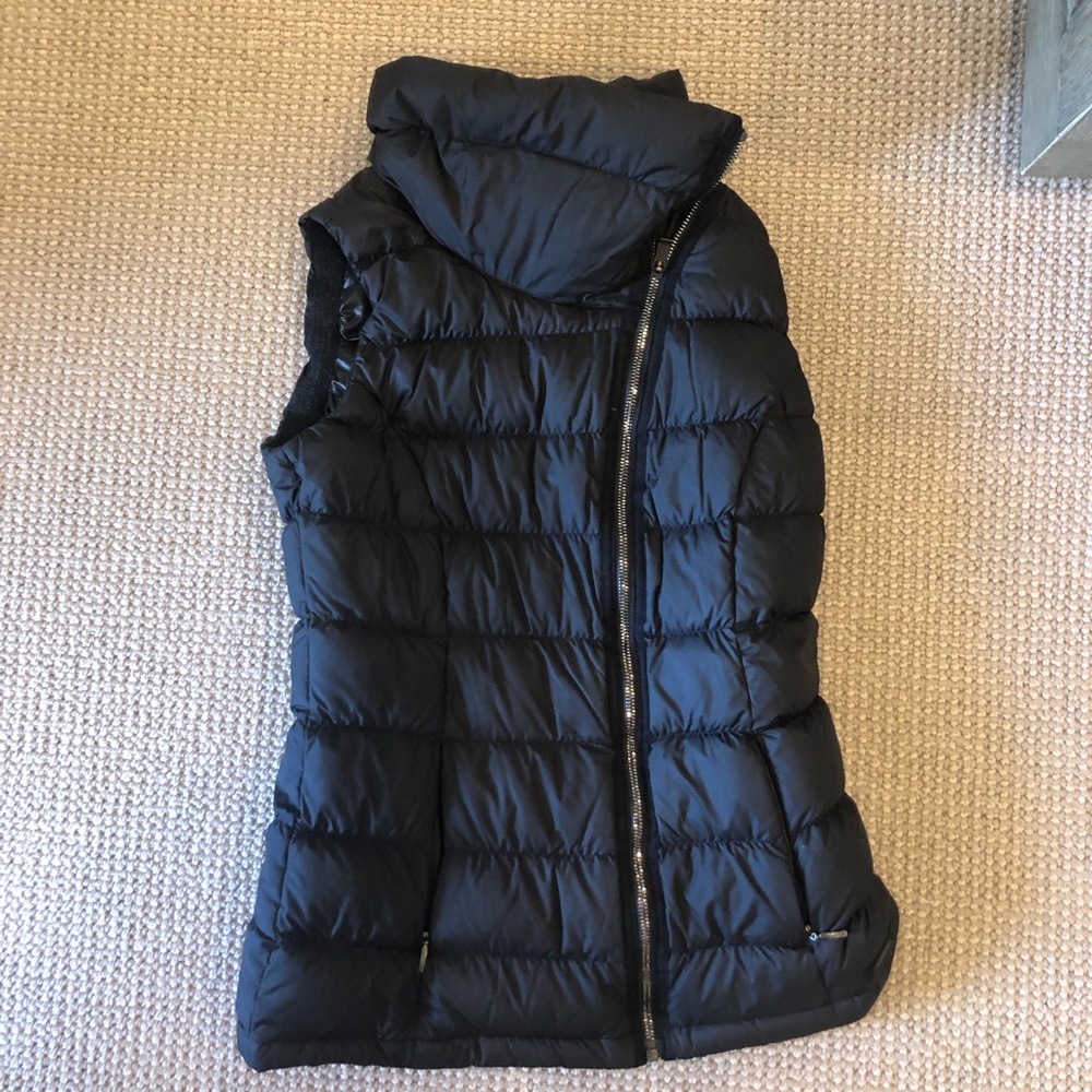 black puffy vest